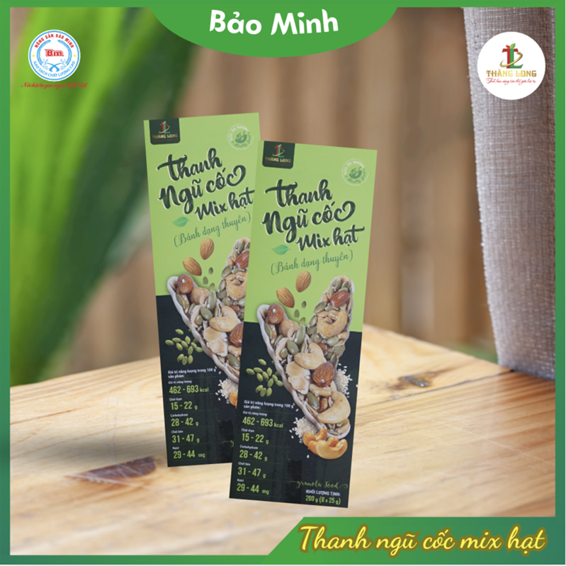Combo 3 hộp thanh ngũ cốc mix hạt dạng thuyền 200g (mẫu mới)