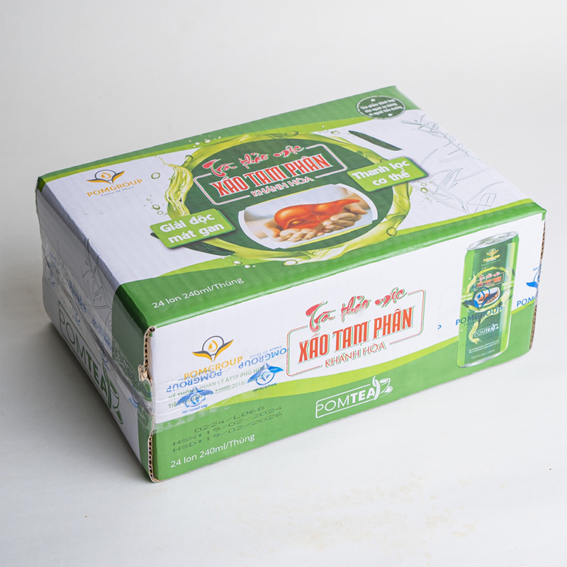 Trà lon xáo tam phân đường kiêng - 1 thùng 24 lon- Miễn ship